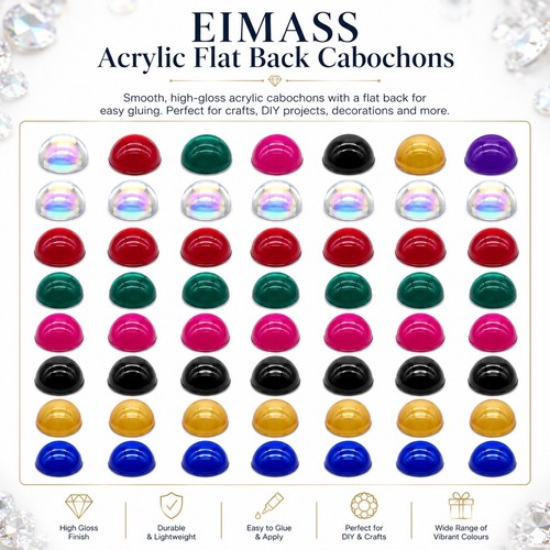 Round cabochon eimass - round, cabochon,