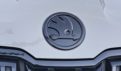 100mm skoda badge front curved - badge,