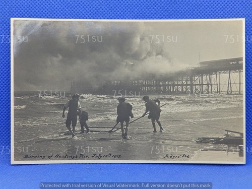 Burning hastings pier july - burning, of