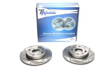 TA Technix Sport Front Brake Disc Set Fits Toyota Yaris