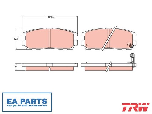 Brake pad set - set,, for