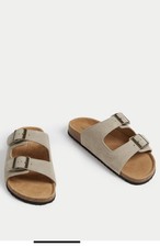 Double-breasted Cork Suede