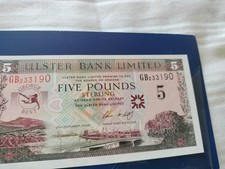 George Best Commemorative 5 Pound Note Ulster Bank Uncirculated with wallet.