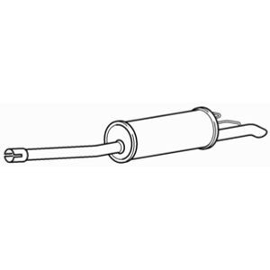 Rear exhaust silencer - rear,