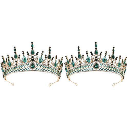 Wedding bridal crown green - bridal,