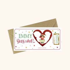 Christmas Elf Arrival Return Scratch To Reveal Card I'm Back Elf On The Shelf