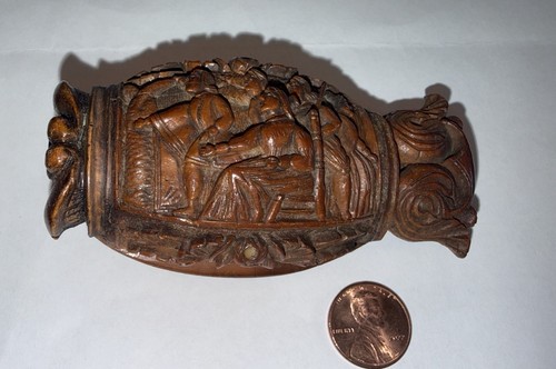 Antique coquilla nut - nut, box