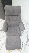 Grey Manual Fabric Recliner