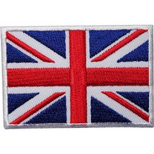 UK Flag Embroidered Iron Sew On Union Jack Patch United Kingdom England GB Badge