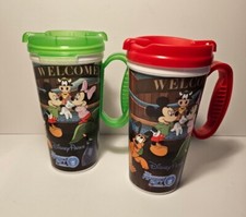 2 Walt Disney World Parks Rapid Refill Mugs Travel Cups Mickey Minnie & Friends 