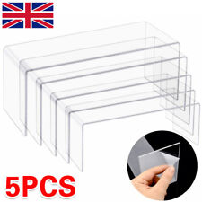 5Pcs Acrylic Clear Display Plinths Stand Risers Bridge Retail Shop 5 SIZES NEW