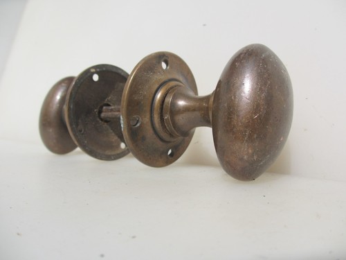 Victorian brass door - brass, knobs