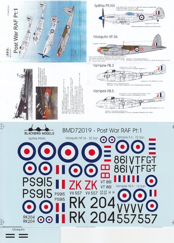 Blackbird models decals 72 - models, 1/72