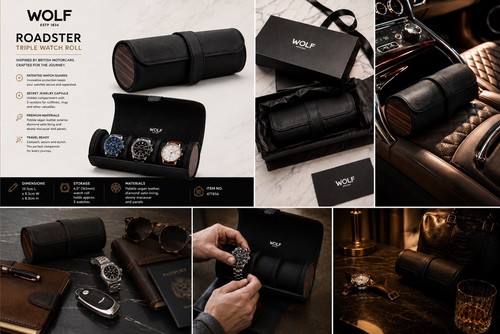 Wolf roadster triple watch - wolf,