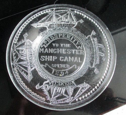 Antique pressed glass plate - antique,