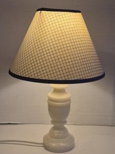 Vintage Spanish Onyx Marble Table Lamp with Shade Decorative