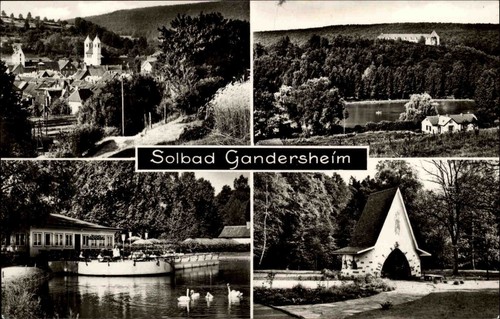 Gandersheim old postcard 4 - b/w,