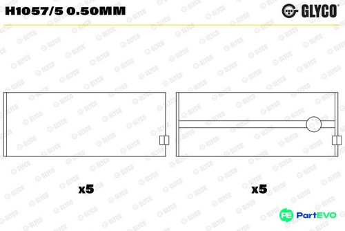 Glyco crankshaft bearing shell - crankshaft,
