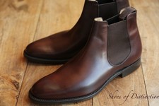 Church's Houston Brown Leather Chelsea Boots Shoes Men's UK 7 F US 8 RRP: £950