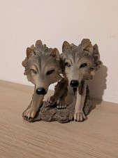 NATIVE AMERICAN INDIAN WOLF BUST Statue SHUDEHILL Giftware 6"