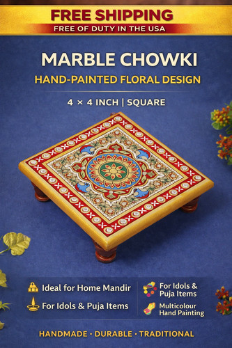 Marble chowki 4x4 - 4x4, floral