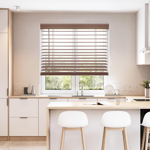 Cordless faux wood blinds - cordless,