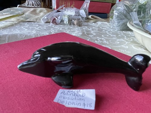 Rainbow obsidian stone - stone, carved