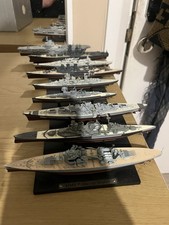 Atlas Diecast DeAgostini Atlas Editions Legendary Warship collection. 9 models. 