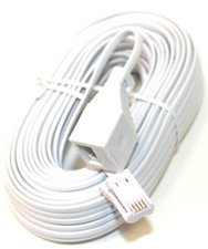 20m BT Telephone Extension Cable MALE TO FEM UK Lead Phone Fax Modem 4 pin4 wire