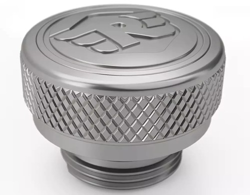Oil filler cap - silver, for