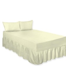 Extra Deep Fitted Valance Sheet Single Double King Super King Sizes Bed Sheets.