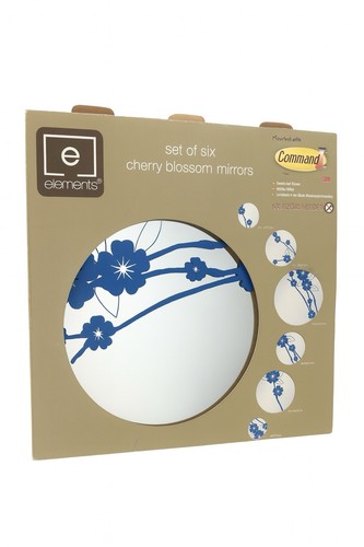 Vtg blue cherry blossom wall - cherry,