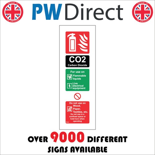 Sign co2 fire extinguisher - sign,