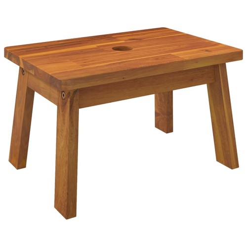Solid wood acacia step stool - wood,