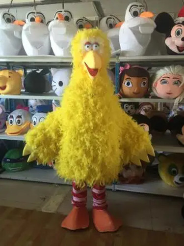 Yellow birds mascot character - yellow,
