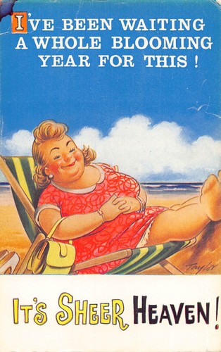 Postcard comic seaside hols - comic,