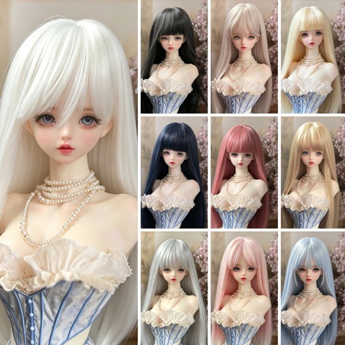 Bjd straight hair wig with - straight,