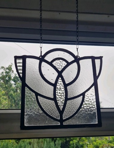 Old vintage leaded glass - old,