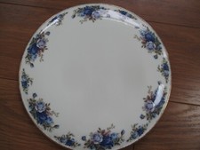 SUPERB  ROYAL ALBERT CHINA GATEAUX CAKE PLATE 'MOONLIGHT ROSE' DESIGN