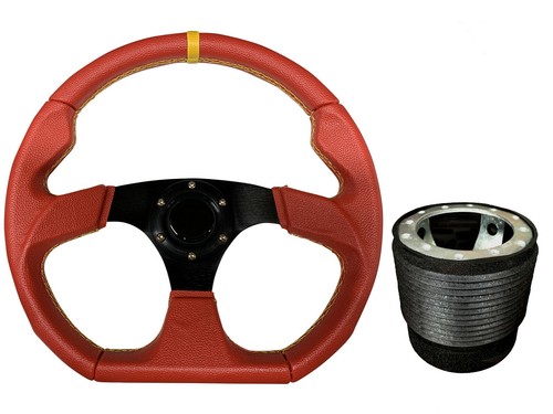 Red black 350mm steering - black, d1