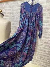 Peacock vintage Indian hippy dress lined (faint mark) size S chest 38" L43" D296