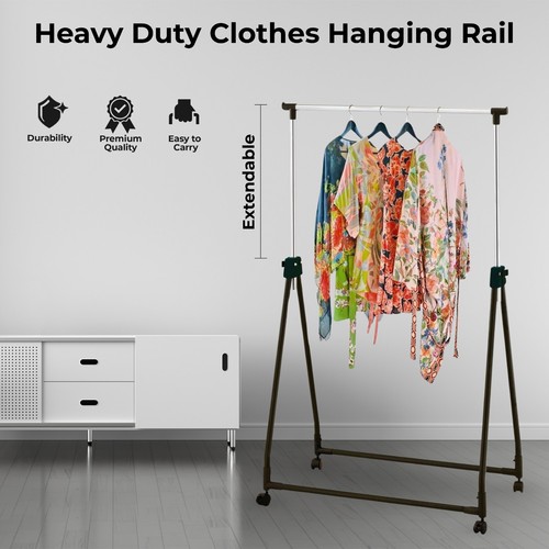 Heavy duty metal clothes - heavy, rail