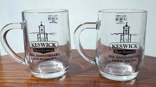 Keswick beer festival 20th anniversary  2016  2 half pint glass tankards