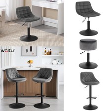 Dressing Table Stool Velvet Bar Stool Breakfast Dining Chair Adjustable Gas Lift