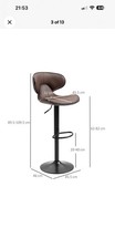 HOMCOM brown swivel bar