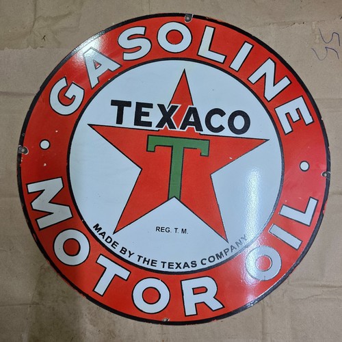 Texaco gasoline porcelain - texaco,