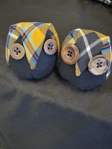 Cornish tartan owl pin - cornish,