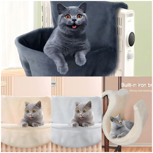 Cat radiator bed warm - cat, winter