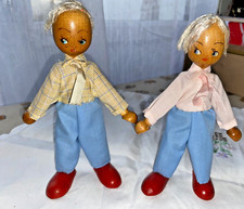 2 VINTAGE POLISH WOODEN DOLLS