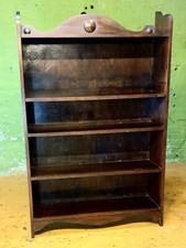 Huge Victorian Jacobean Oak Open Bookcase High Shelves A4 Files? 1900